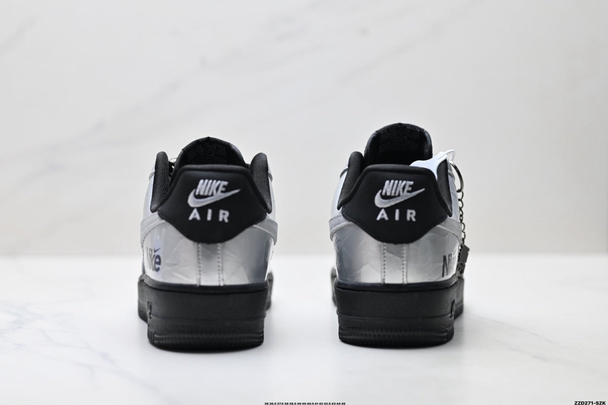 Nike Air Force 1 '07 LV8 Low-Top Sneakers – Metallic Silver/Black