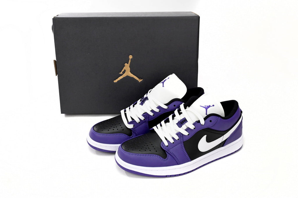 Air Jordan 1 Low Purple And Black Reps Sneaker 553558-501