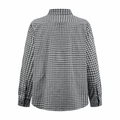 Acne Studios Long‑Sleeve Check Button‑Up Shirt