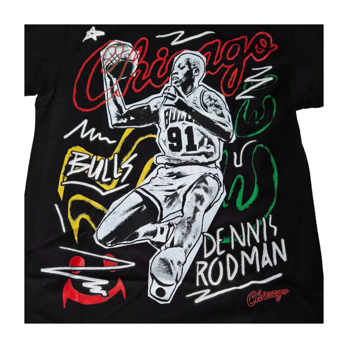 M&N Chicago Bulls Dennis Rodman Chalked Up Tee