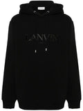 Lanvin embroidered-logo cotton hoodie