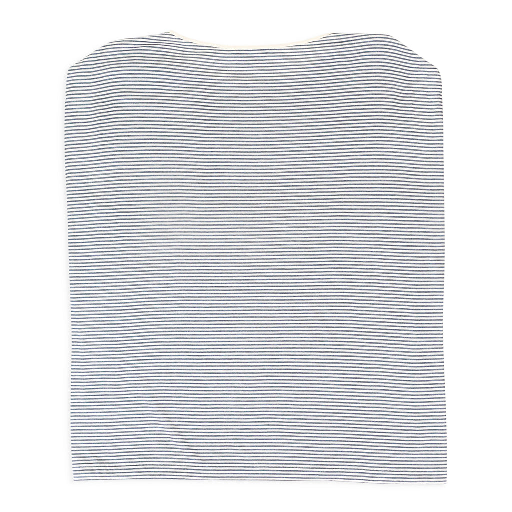 SILK STRIPED WHITE/GRAY BLOUSE