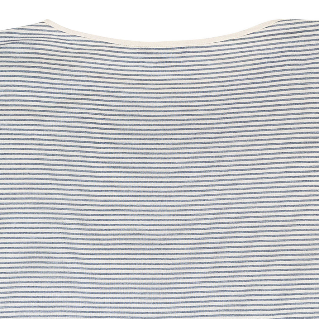 SILK STRIPED WHITE/GRAY BLOUSE