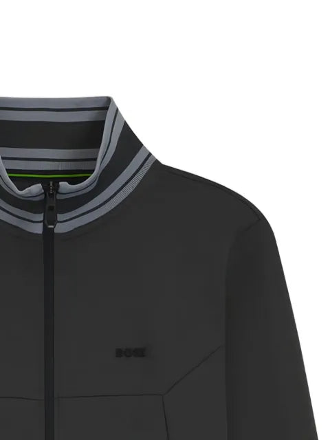 BOSS panelled zip-up track jacket