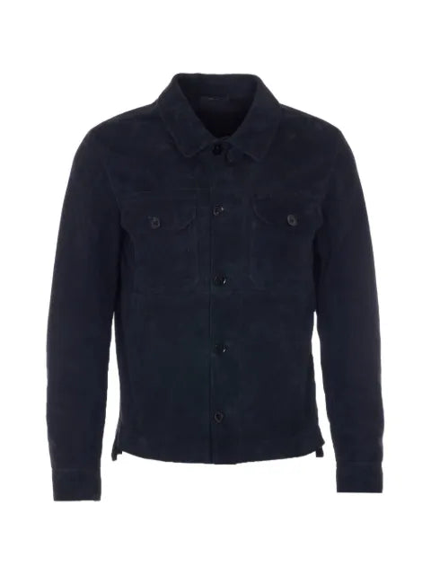 TOM FORD suede button-up jacket