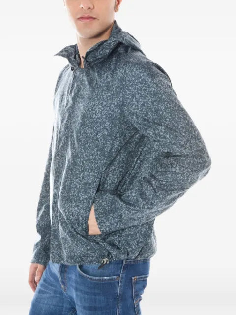 Calvin Klein speckled-print hooded jacket