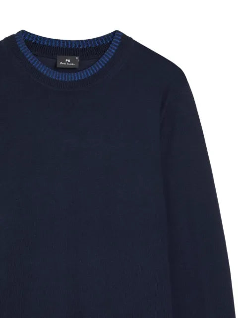 PS Paul Smith contrast-collar merino wool sweater