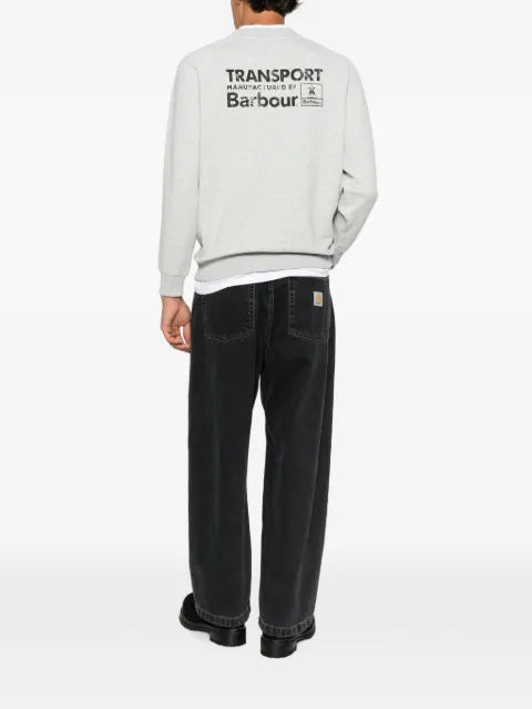Barbour logo-print raglan-sleeve sweater