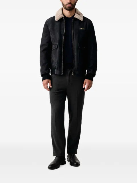 Aeronautica Militare shearling-collar flight jacket