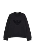 Emporio Armani double jersey sweatshirt with large flocked logo