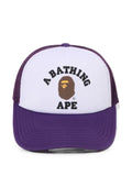 A BATHING APE® College logo-print trucker cap