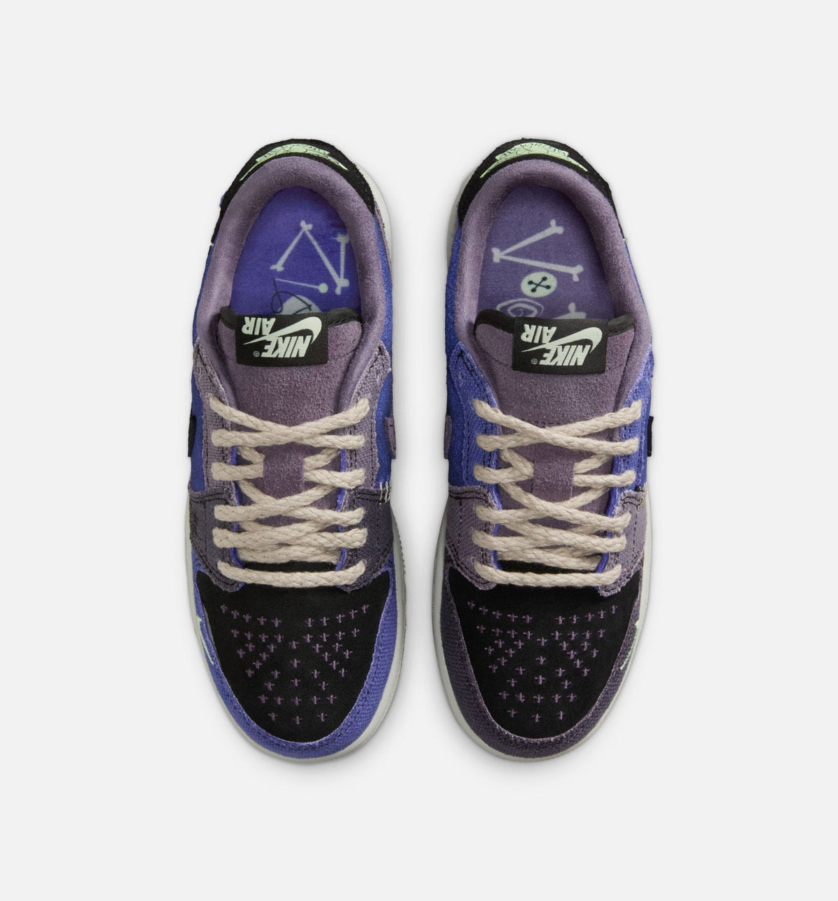 Air Jordan 1 Low OG – Grade School Lifestyle Shoe in Regency Purple/Vapor Green/Black/Dark Raisin