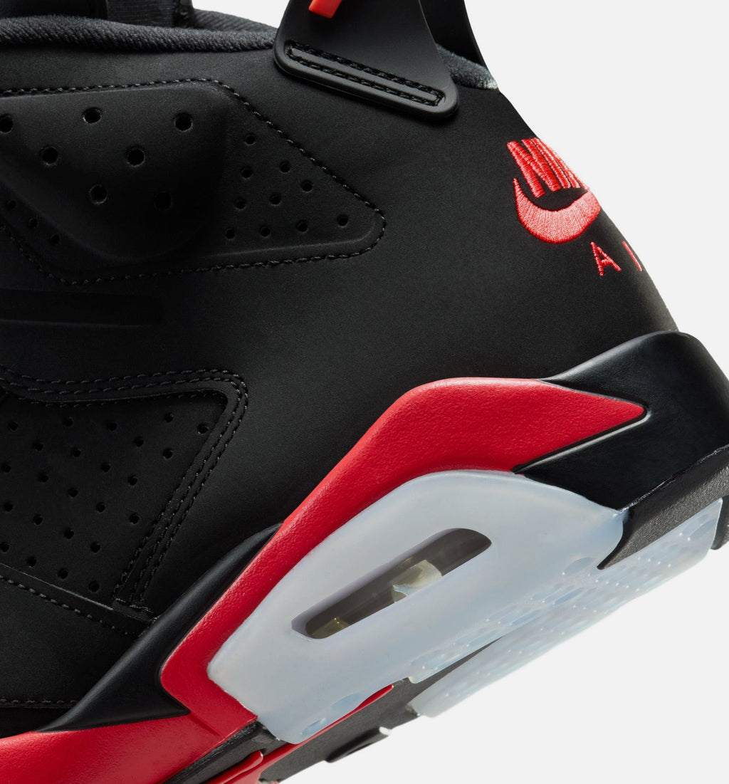 Air Jordan 6 Retro Infrared Salesman Men's Lifestyle Shoes - Black/Light Scarlet
