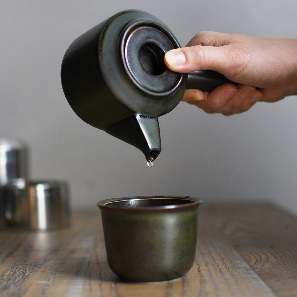 Kinto LT kyusu teapot 300ml black
