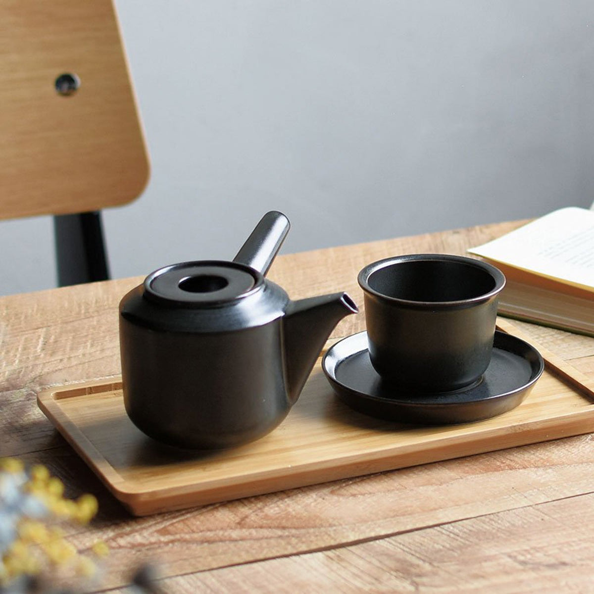 Kinto LT kyusu teapot 300ml black