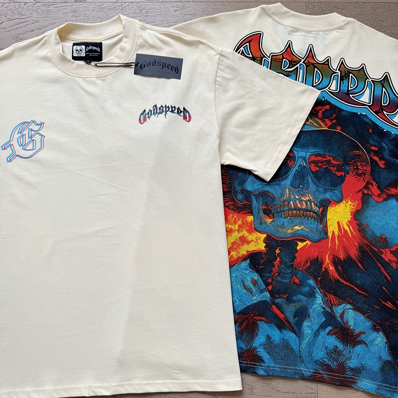 Godspeed Skull Graphic Short-Sleeve T-Shirt