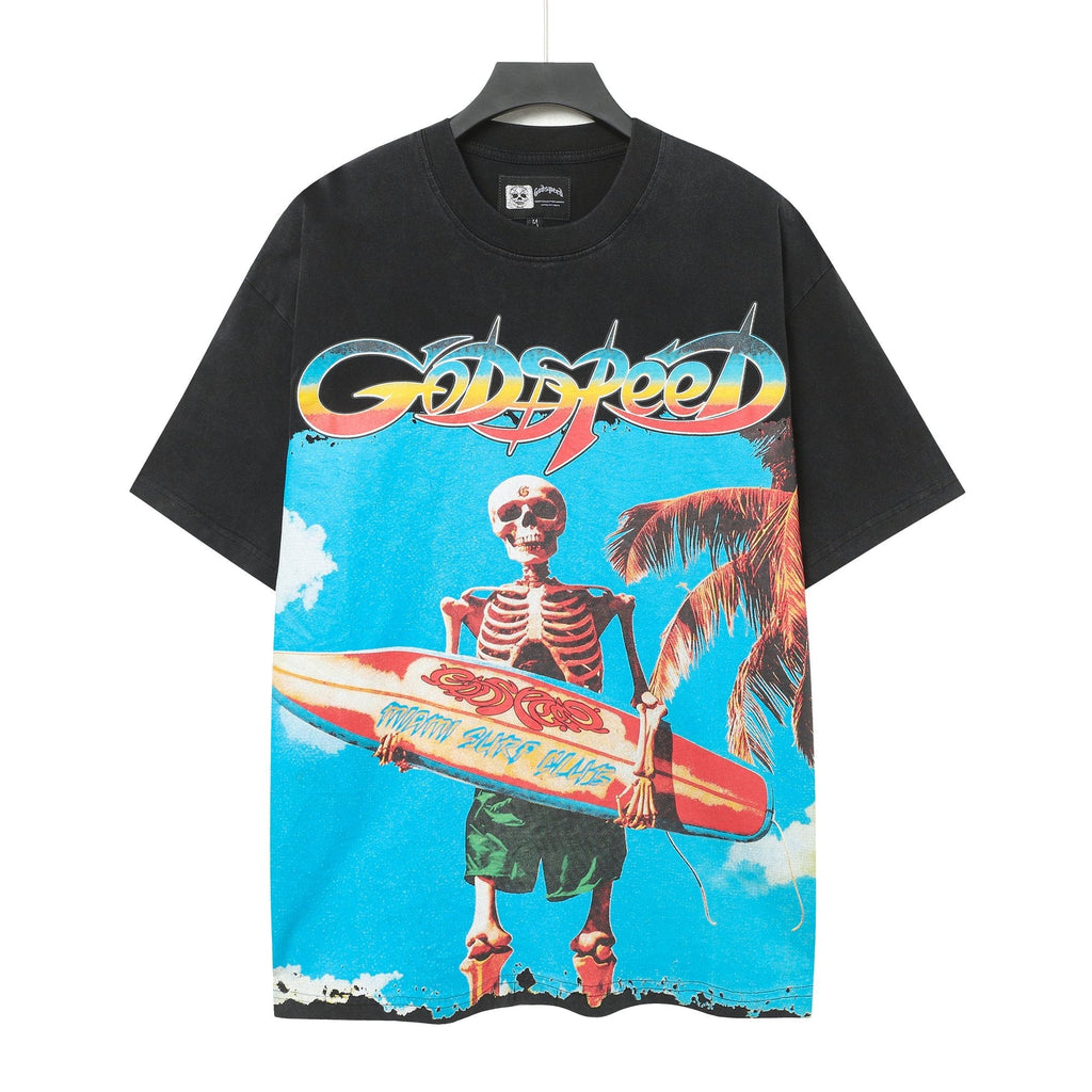 Godspeed Skeleton Surfer Graphic T-Shirt
