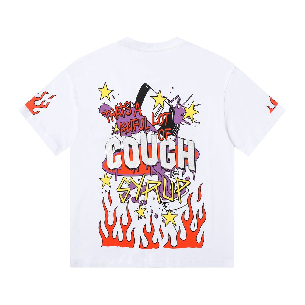 THAT'S A AWFUL LOT OF COUGH SYRUP Flame Graphic Short-Sleeve T-Shirt