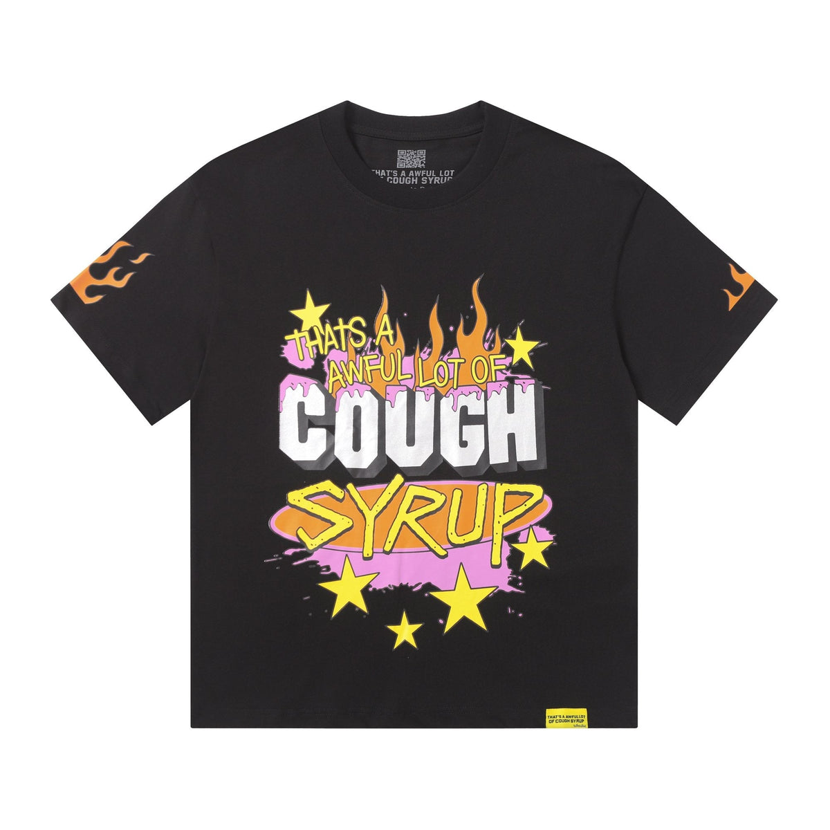 THAT'S A AWFUL LOT OF COUGH SYRUP Flame Graphic Short-Sleeve T-Shirt