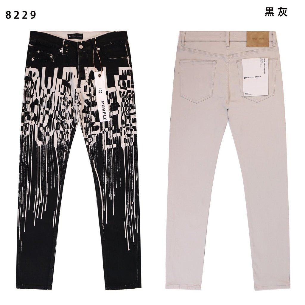 Purple Brand Distressed Graphic Jeans