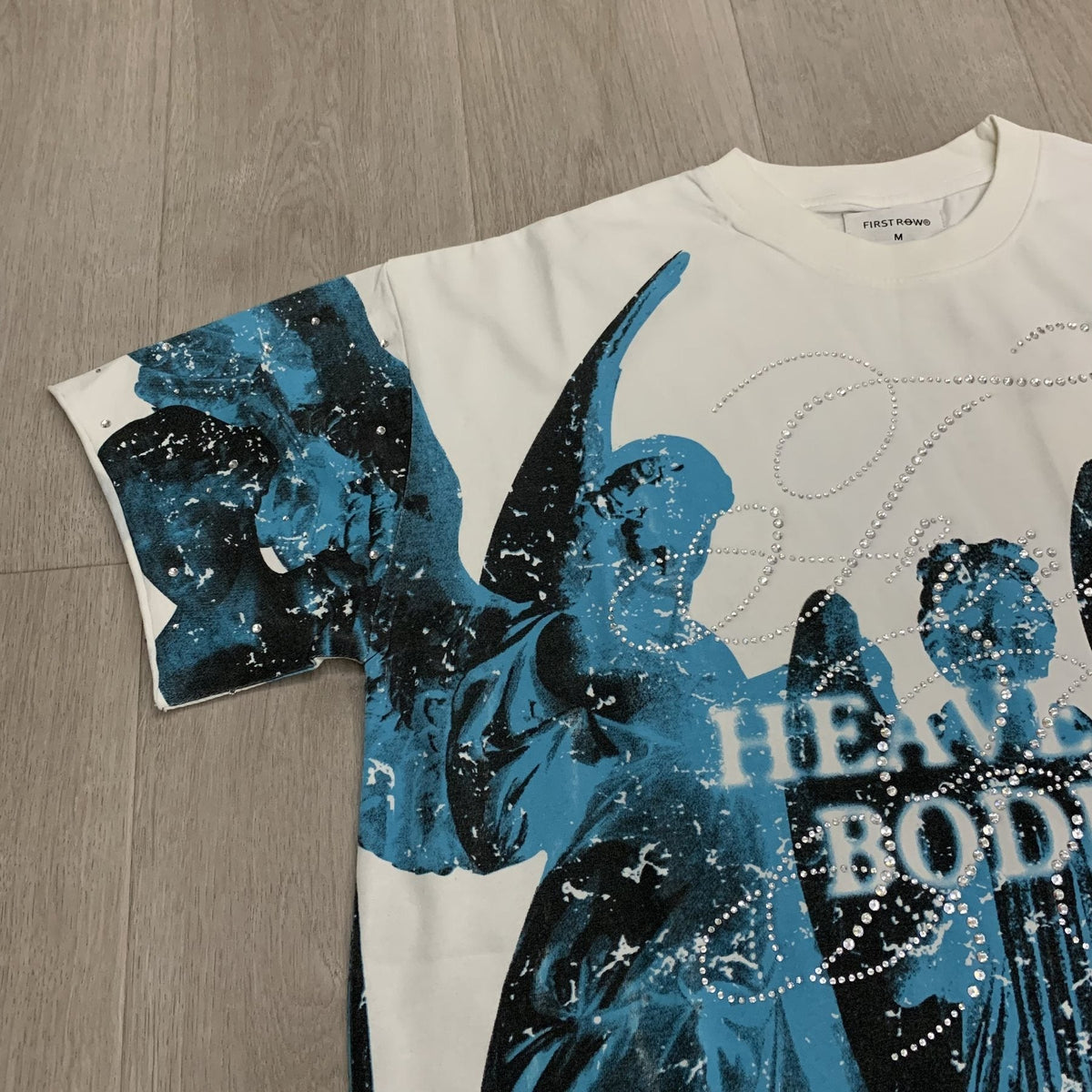 FIRST ROW Statues Rhinestone Graphic T-Shirt