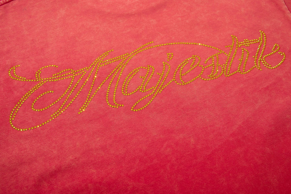 MAJESTIK Football Graphic Washed Short-Sleeve T-Shirt