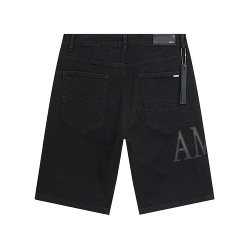 AMIRI Distressed Black Denim Shorts
