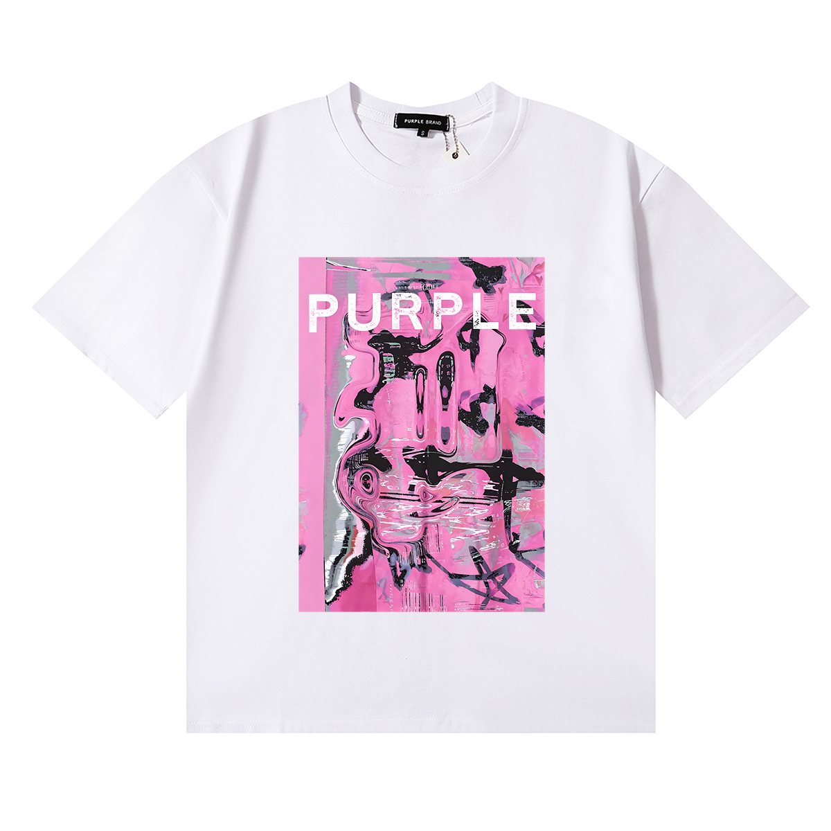 Purple Brand Displaced Graphic T-Shirt