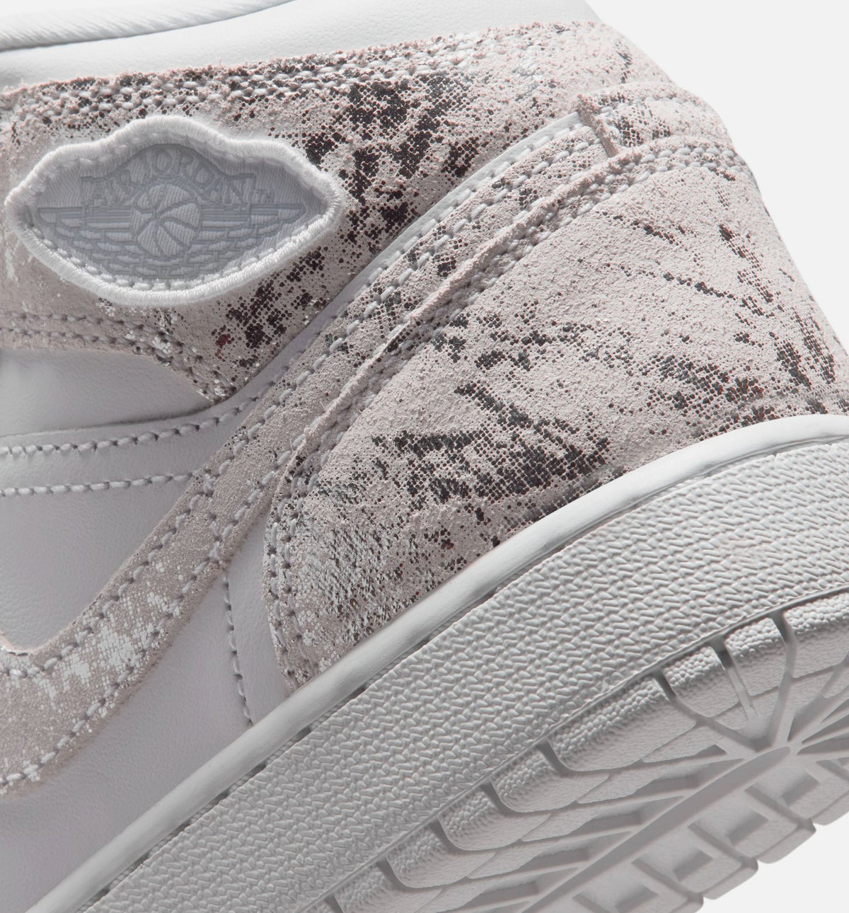 Air Jordan 1 Mid SE GS Sneakers | White/Field Silver