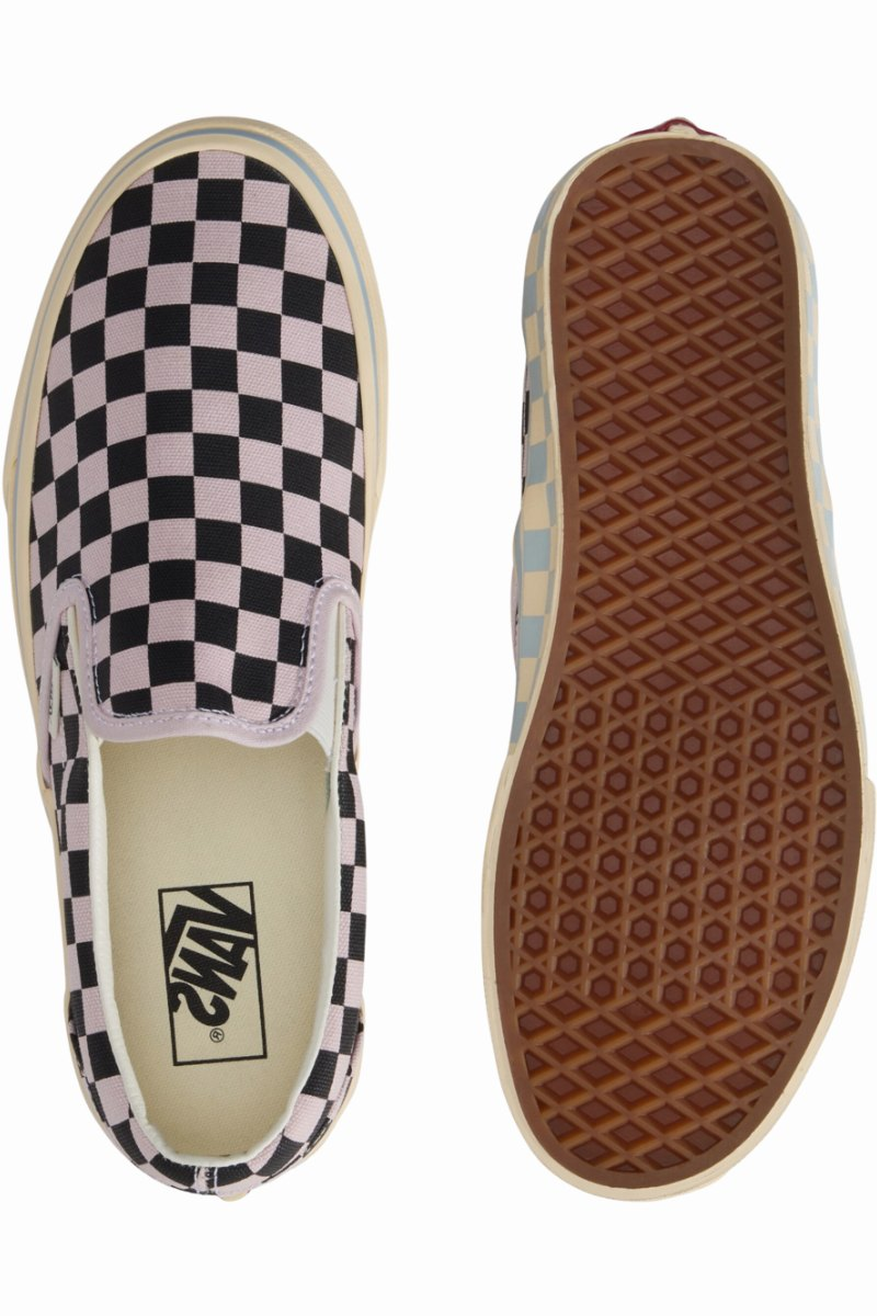 VANS SLIP-ON CHECKERBOARD Pale Petal Pink / Black