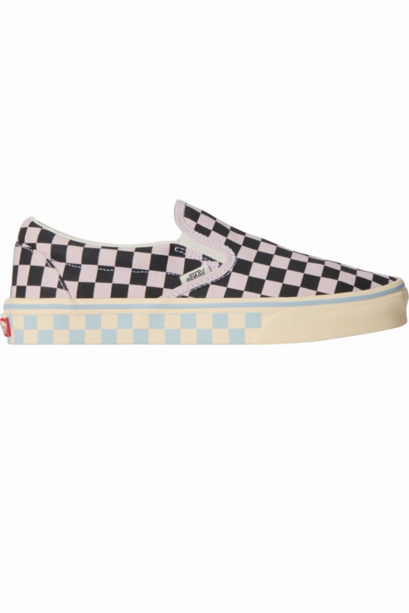 VANS SLIP-ON CHECKERBOARD Pale Petal Pink / Black