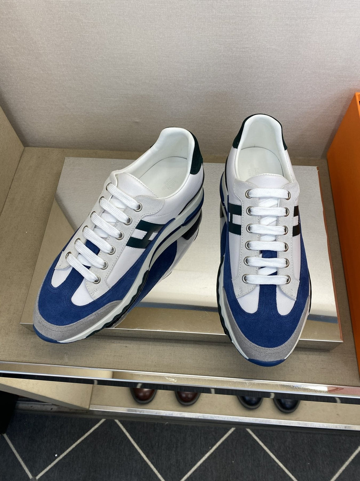 Hermès Men's Low-Top Panel Sneakers