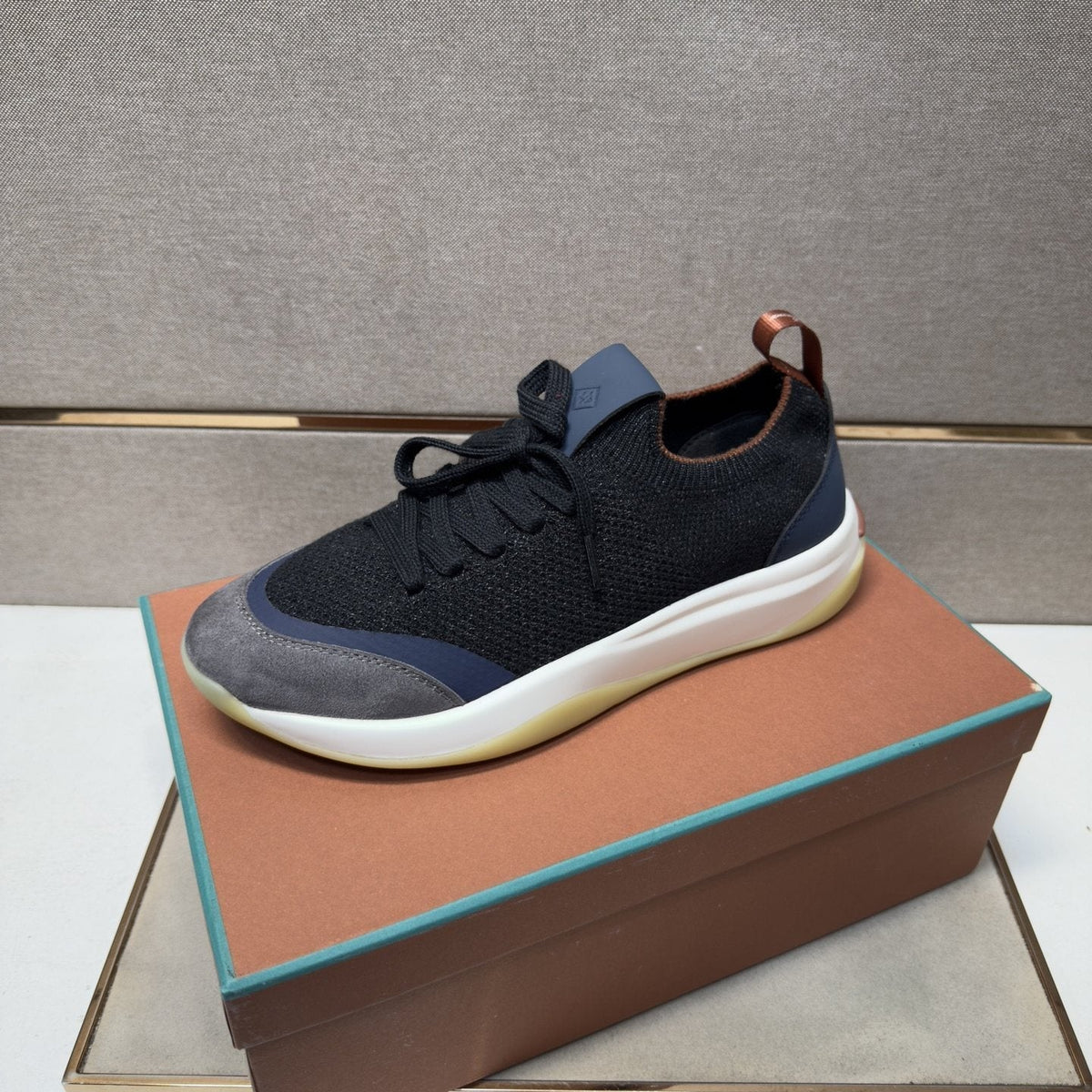 Loro Piana Men's Mixed-Material Low-Top Sneakers