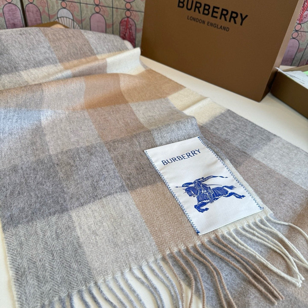 Burberry Plaid Fringe Scarf