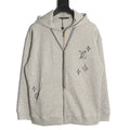 Louis Vuitton Sketch-Style Monogram Zip Hoodie - Light Gray