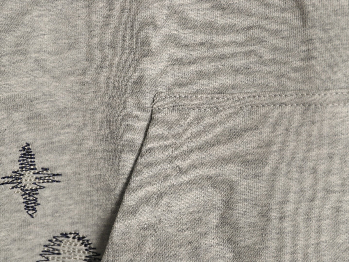 Louis Vuitton Sketch-Style Monogram Zip Hoodie - Light Gray