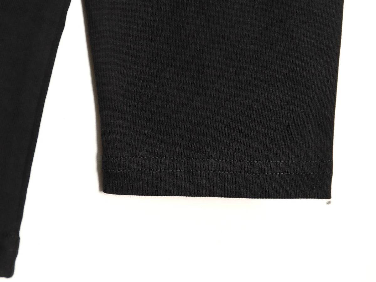Burberry Check Equestrian Graphic Long-Sleeve Top - Black