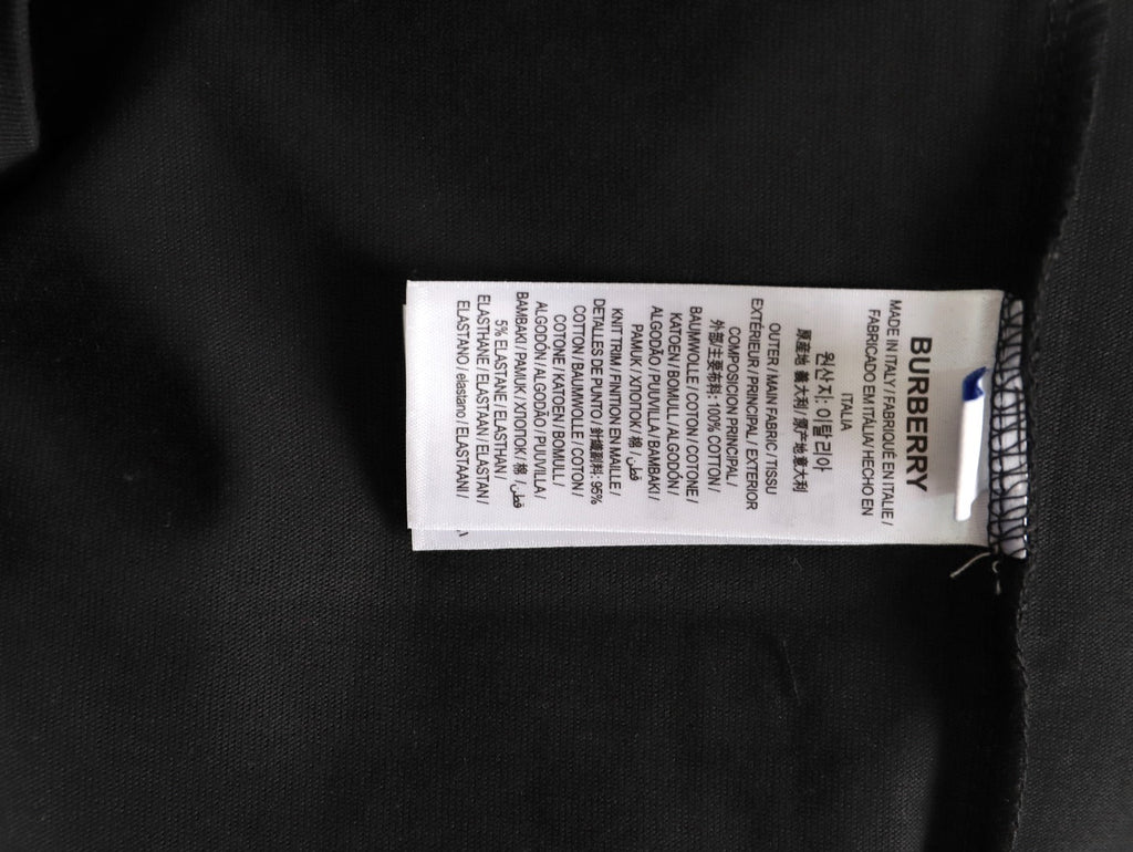 Burberry Check Equestrian Graphic Long-Sleeve Top - Black