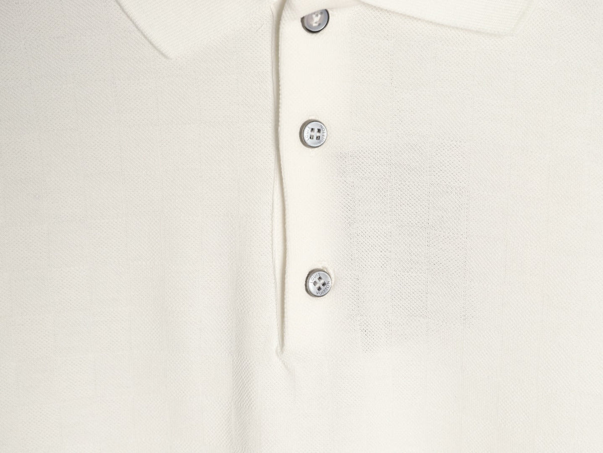 Louis Vuitton Hem-Tab Short-Sleeve Polo Shirt - Cream