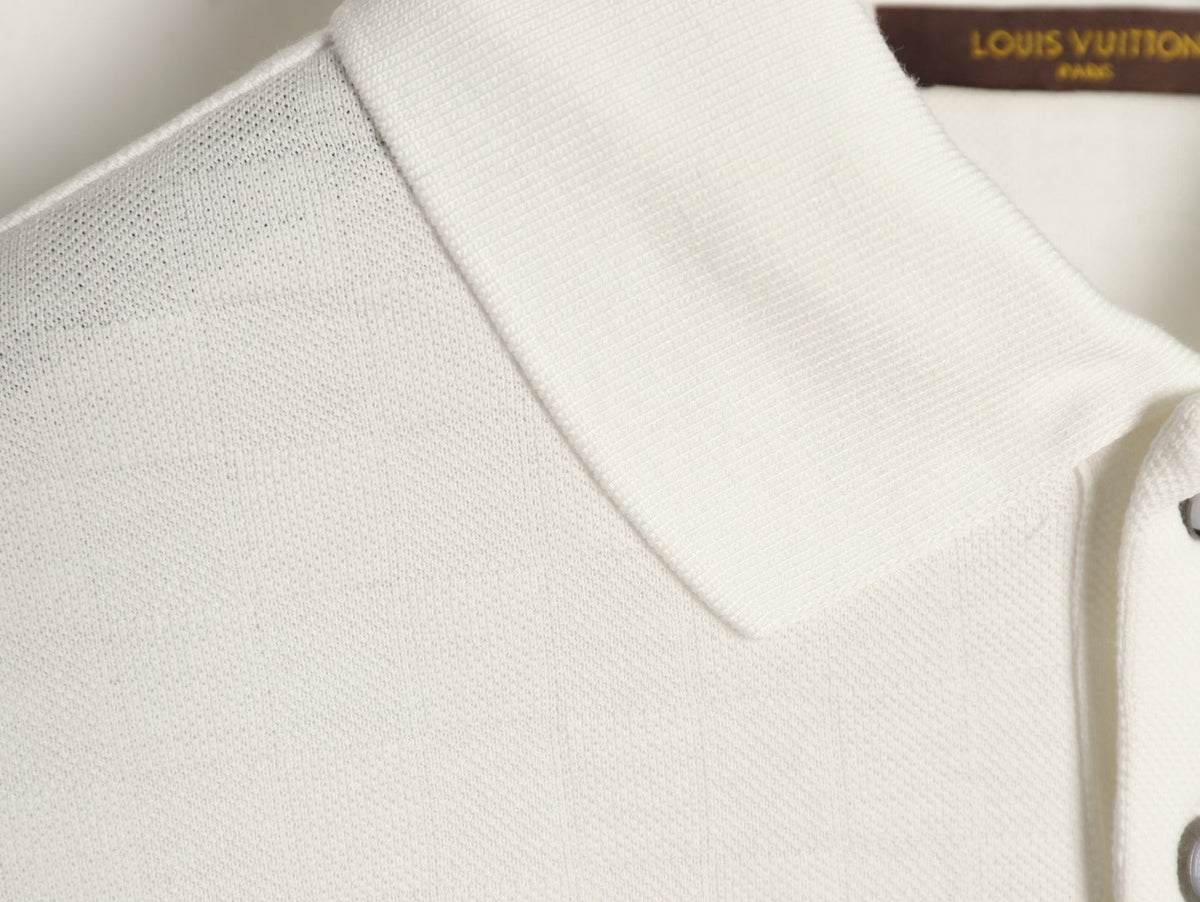 Louis Vuitton Hem-Tab Short-Sleeve Polo Shirt - Cream